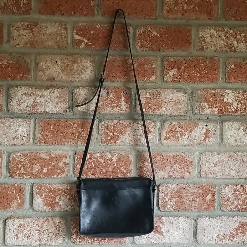 Patricia Nash Black Leather Crossbody Bag